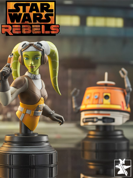 Gentle Giant Star Wars Rebels Hera and Chopper Bust Set